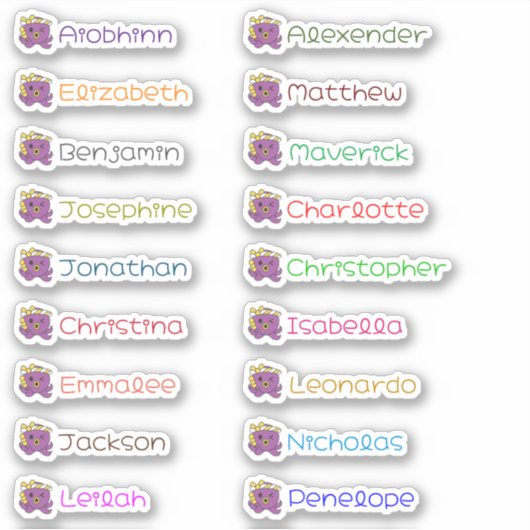 Terug naar School Custom Meerdere Naam Stickers (Voorkant)