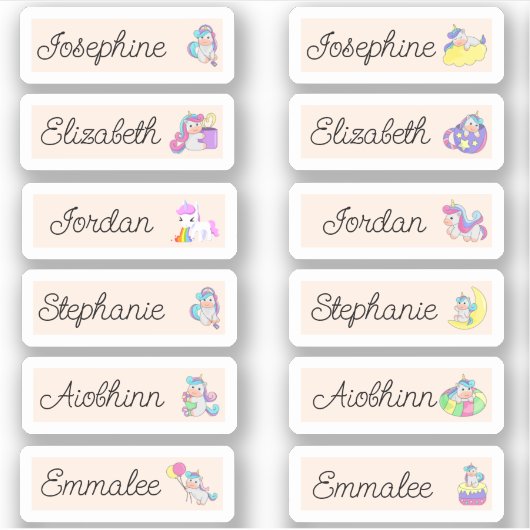 Terug naar School Custom Meerdere Naam Stickers (Voorkant)