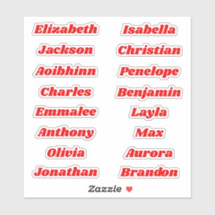 Terug naar School Custom Meerdere Naam Stickers