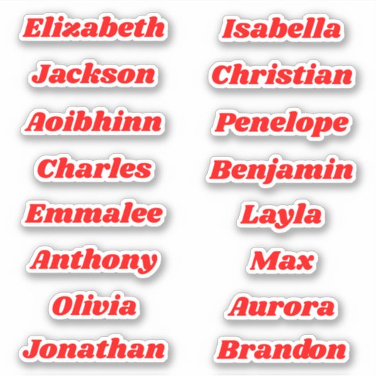 Terug naar School Custom Meerdere Naam Stickers (Voorkant)