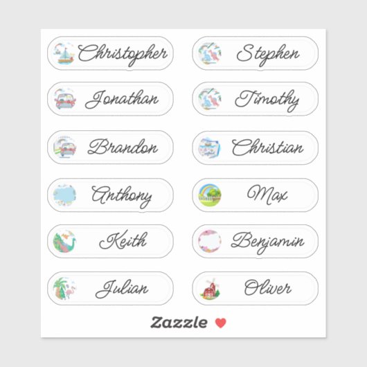 Terug naar School Custom Meerdere Naam Stickers (Vel)
