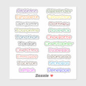 Terug naar School Custom Meerdere Naam Stickers (Vel)