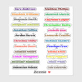 Terug naar School Custom Meerdere Naam Stickers (Vel)