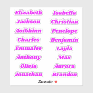 Terug naar School Custom Meerdere Naam Stickers