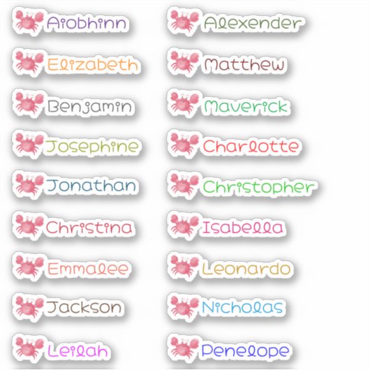 Terug naar School Custom Meerdere Namen Stickers (Voorkant)