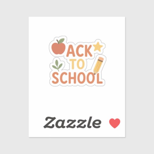 Terug naar School Custom Vinyl Sticker (Vel)