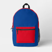 Terug naar school diep blauw en rood bedrukte rugzak (Voorkant)