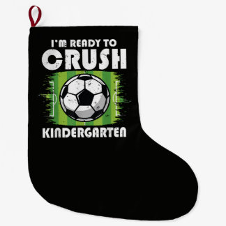 Terug naar school eerste dag kleuterschool voetbal grote kerstsok