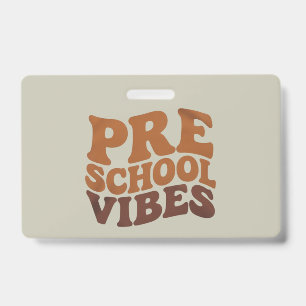 Terug naar school eerste dag Pre-K Groovy Badge