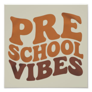 Terug naar school eerste dag Pre-K Groovy Foto Afdruk