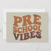 Terug naar school eerste dag Pre-K Groovy Kaart (Voorkant)