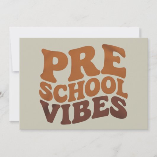 Terug naar school eerste dag Pre-K Groovy Kaart (Voorkant)