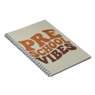 Terug naar school eerste dag Pre-K Groovy Notitieboek
