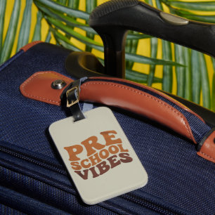 Terug naar school eerste dag Pre-K Hippie Bagagelabel