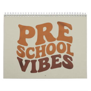 Terug naar school eerste dag Pre-K Hippie Kalender