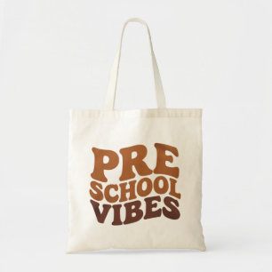 Terug naar school eerste dag Pre-K Hippie Tote Bag