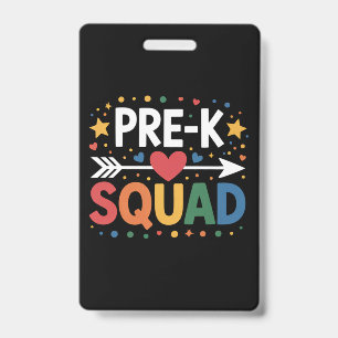 Terug naar school eerste dag Pre-K kleuterschool Badge