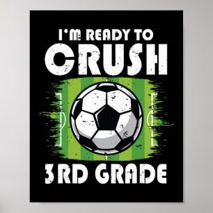 Terug naar school eerste dag van 3e klas voetbal j poster