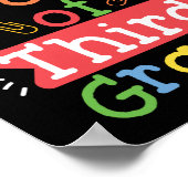 Terug naar school eerste dag van de derde klas ler poster (Hoek)