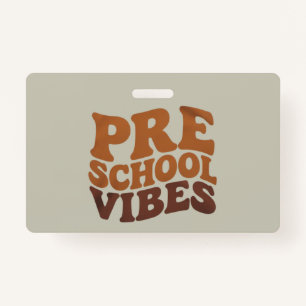 Terug naar school Eerste dag van Pre-K kleuterscho Badge
