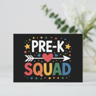 Terug naar school Eerste dag van Pre-K Kleuterscho Bedankkaart