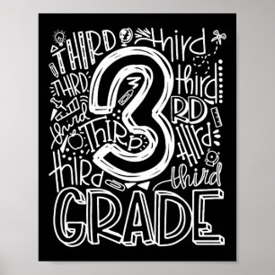 Terug Naar School Eerste Dag Van School Typografie Poster