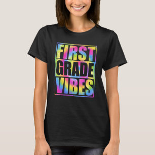 Terug naar school eerste klas vibes eerste dag ler t-shirt
