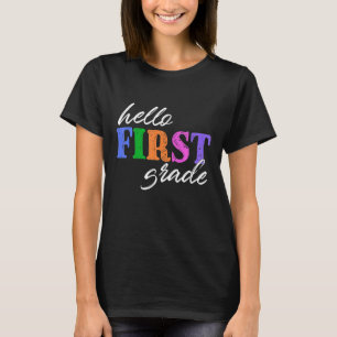 Terug naar school eerste klas voor jongens meisjes t-shirt