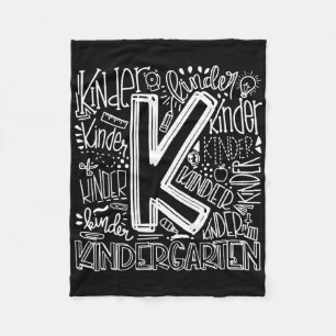 Terug naar school eerste schooldag typografie Kind Fleece Deken