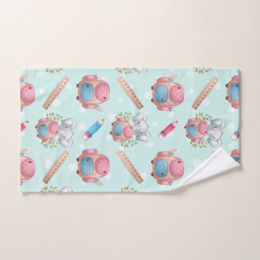 Terug naar School Elephant Pattern Bad Handdoek (Handdoek)