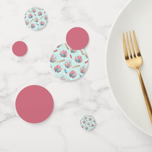 Terug naar School Elephant Pattern Confetti (Groep)