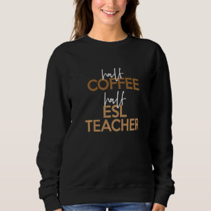 Terug naar school ESL-docent met halve koffie Trui