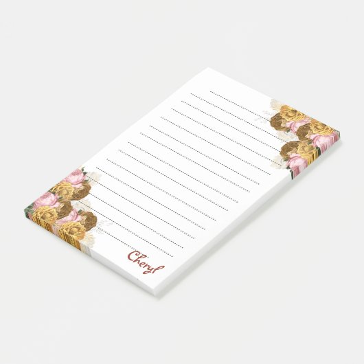 Terug naar School Floral Post-it® Notes (Schuin)