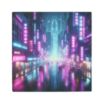 Terug naar school Futuristische Neon Cyber City Gl