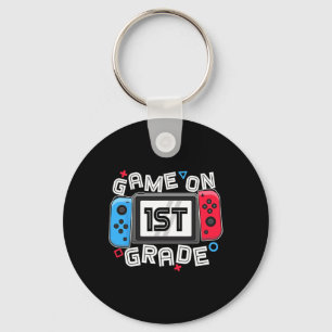 Terug naar school Game On 1e klas leuke gamer kind Sleutelhanger