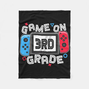 Terug naar school Game On 3e klas leuke gamer kind Fleece Deken