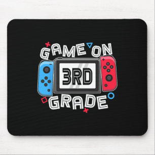 Terug naar school Game On 3e klas leuke gamer kind Muismat