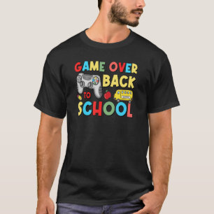 Terug naar school Game Over Leraar Student Control T-shirt