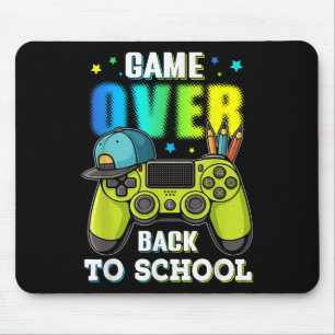 Terug naar school Game Over voor Boy Kinder Gamers Muismat