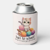 Terug naar school? Geef me gewoon garen Blikjeskoeler (Blikje Achterkant)