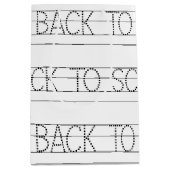 Terug naar school gelinieerd notitieboek stijl ler medium cadeauzakje (Voorkant)