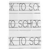 Terug naar school gelinieerd notitieboek stijl ler medium cadeauzakje (Achterkant)