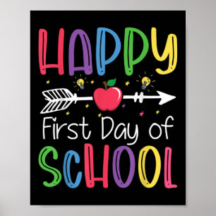 Terug naar school Gelukkige eerste schooldag Kinde Poster