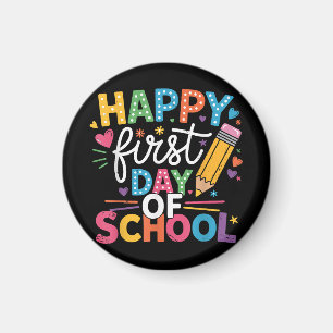 Terug naar school Gelukkige eerste schooldag Leraa Magneet