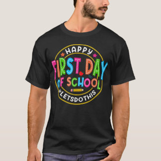 Terug naar school Gelukkige eerste schooldag T-shirt