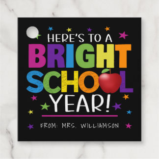 Terug naar School Gift Label, Bright School Jaar G Bedankjes Labels