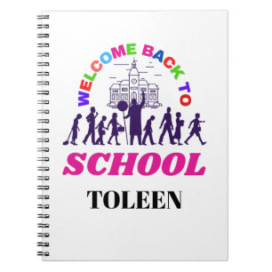 Terug naar school grappige leraar gepersonaliseerd notitieboek