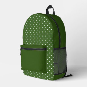Terug naar School Groene Witte Polka Dots Bedrukte Rugzak