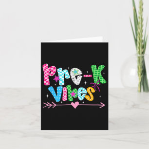 Terug naar school Groovy Teacher Pre-k Vibes Smile Kaart