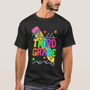Terug naar school Hallo 3e Derde klas Potlood Lera T-shirt